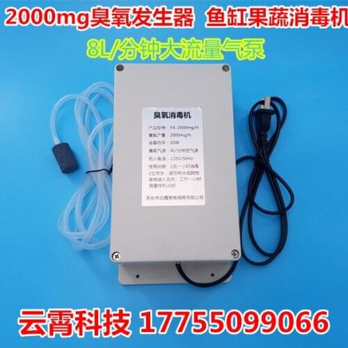 2000mg Ozone Generator (220V 8L) Wash Underwear Disinfection Machine Fruit And Vegetable Detoxification Machine Fish Tank Only