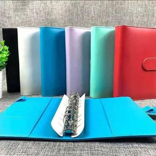 PU Folder,Book Cover,Loose-Leaf Spring Binder A6 Size