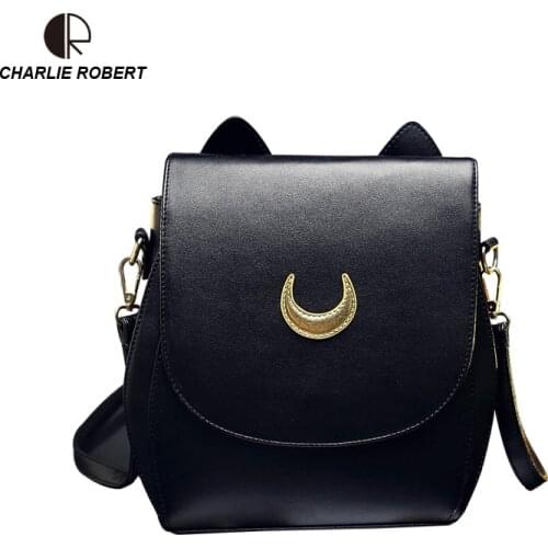 Hot Fashion Style Bags Famous Cute Design Women Backpack Moon LUNA Vega Sailor Moon Bag Cat Backpack YX314