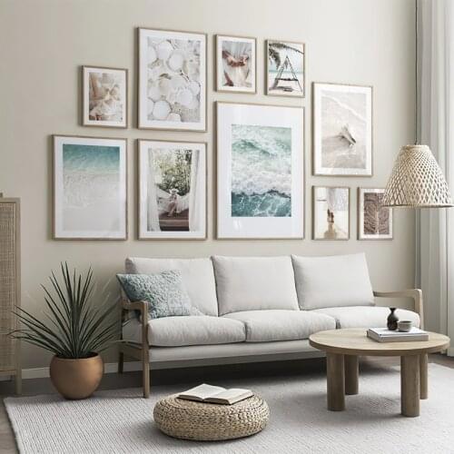 Ocean Beach Landscape Sexy Lady Canvas Poster Nordic Wall Art Print Painting Decorative Picture Scandinavian Modern Home Decor