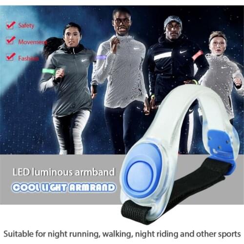LED Light Up Armband Adjustable Wearable Running Arm Belt Glow The Dark for Running Walking Cycling Concert Outdoor Light Tools