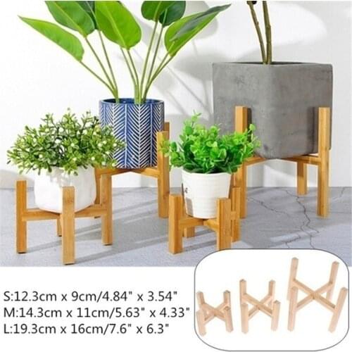 Wood Planter Pot Trays Flower Pot Rack Strong Free Standing Bonsai Holder