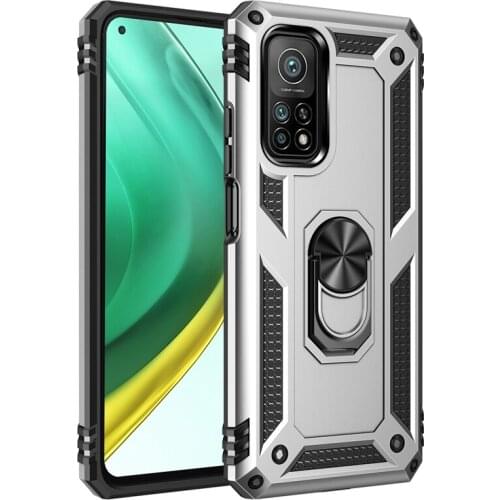 Hybrid Rugged Armor PC + TPU Shockproof Case For Xiaomi Mi 10 T 10T Pro Metal Ring Holder Phone Cover For Mi Note10 Note 10 Lite