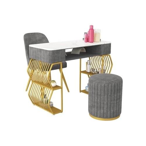 Modern manicure table and chair suit beauty salon table combination net red single double manicure Taipei European manicure tabl