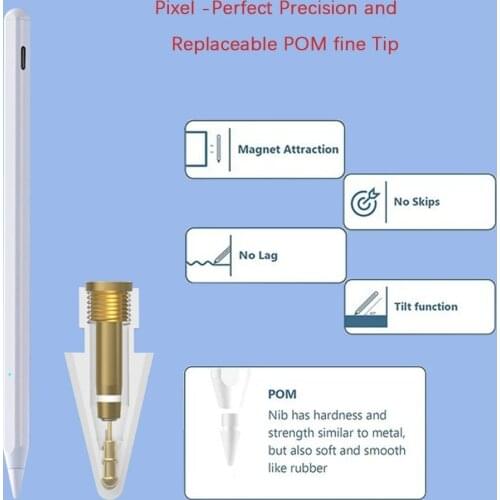 Active Stylus Pens for Touch Screens for Apple iPad Pencil - Active Pen with Palm Rejection Compatible with 2018-2020 Apple iPad