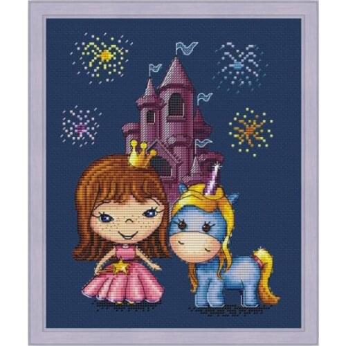 Dark blue DIY Cross Stitch Kit Packages Counted Cross-Stitching Kits New Pattern NOT PRINTED Cross stich Painting Set