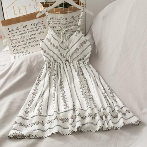 2021 Summer Womens Retro Diamond Plaid Thin Halter Dress New High-waist Lace-up Casual Simple Suspender Skirt