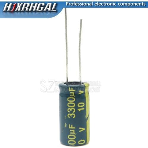 1PCS 10V3300UF 10*20mm 3300UF 10V 10*20 Electrolytic capacitor