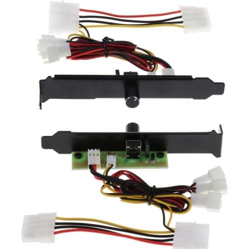 2 Pack 3 Channel PC Cooler Cooling Fan Speed Controller for PC CPU Case HDD DDR VGA