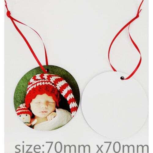 30pcs/sublimation blank heat transfer printing Christmas decoration pendant MDF two-sided 70X70cm printing new DIY gifts