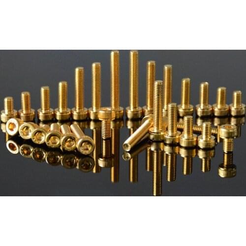5-50pcs Cap Head Socket Screw Grade 12.9 DIN912 Allen Key Bolts Screws Alloy Steel Titanium Plating Gold Metric M2 M2.5 M3 M4 M5