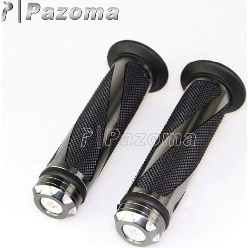 7/8" CNC Aluminum Hand Grip Motorcycles Handlbar Grip for Kawasaki Honda Yamaha