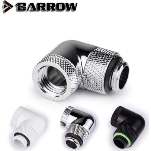 Barrow Black Silver White G1/4''thread 90 degree two Rotary Fitting Adapter Rotating 90 degrees water cooling Adaptors TWT90S-V2