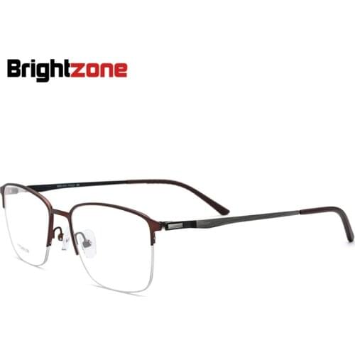 Non-Screw Special Hinge Half Rim Spectacle Light Titanium Metal Man Optic Spectacle Frame Gold Glasses Eye Glass Rims Optometria