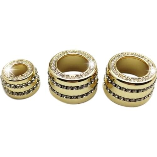 Bling Crystal Interior Air Conditioner Knobs Covers AC Knob Cap Ring for -BMW 5 6 7 Series F01 F15 F07 F25 F26