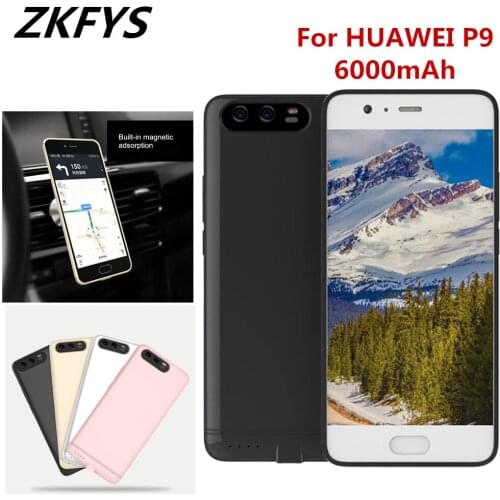 ZKFYS 6000mAh Portable Battery Charger Case Power Bank Charging Cover For HUAWEI P9 Fast Charging Box Back Clip Battery Case