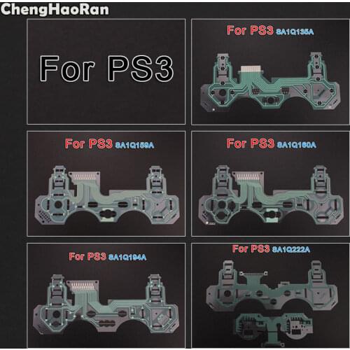 ChengHaoRan 20pcs Circuit Film Button Ribbon Conductive Keyboard Flex PCB SA1Q194A SA1Q160A For PS3 Vibration Handle Controller