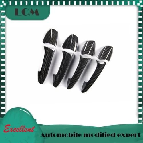 For-Mercedes-Benz A B C E S GL GLA GLE GLK GLS CLA CLS SL SLK ML Class 07-14 8pcs/set Real Carbon Fiber Door Handle Cover 4 Door