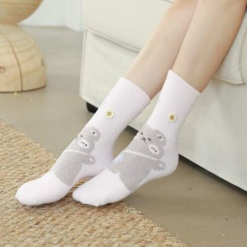 Hot Spring Gifts For The New Year Women Kawaii Socks Cartoon Autumn Nature Animal Knitted Stockings Soft Funny Winter Autumn