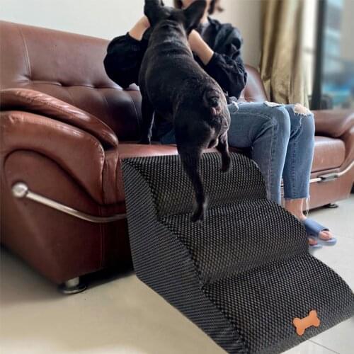 Dog Stairs Cushion Ladder Climbing Step Puppy Ramp Sofa Bed Ladder Removable Training Anti-slip For Dogs Cats Pet Supplies 2021