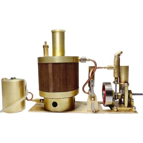 Mini Single-Cylinder Steam Engine Set With Boiler For Model Ship Within 50cm For Children Kids Educational Toys Birthday Gift