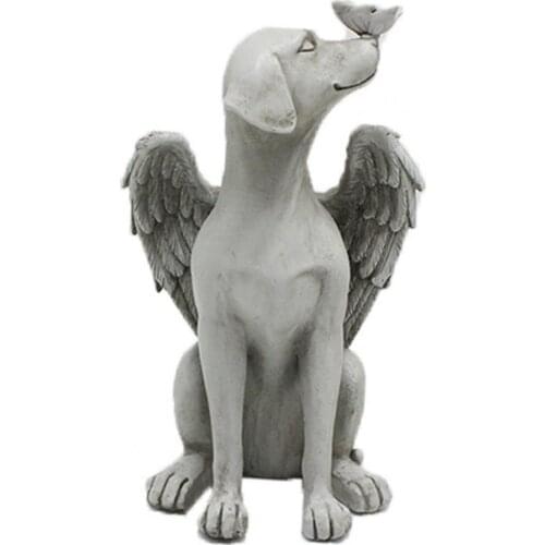 Statue Model Multi-use Excellent Workmanship Resin Lightweight Durable Dog Cat Statue Display Outdoor Garden Decoration