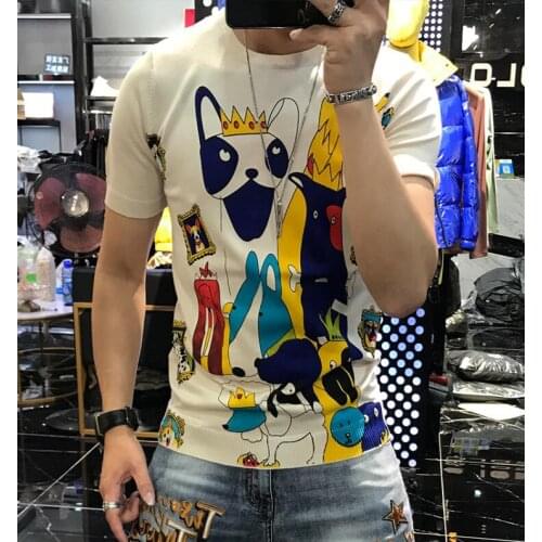 Mens Sweater Cartoon Male Brand new design 2021 Casual Hip Hop Mens Outerwear Men Pullover