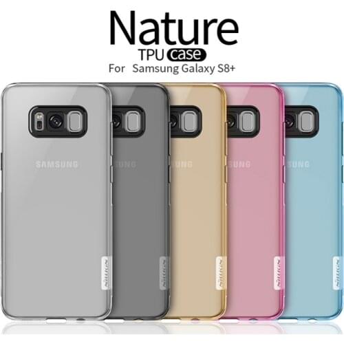 NILLKIN for samsung galaxy s8 plus phone cases anti slip soft thin tpu back cover for galaxy s8 plus camera protective dust plug