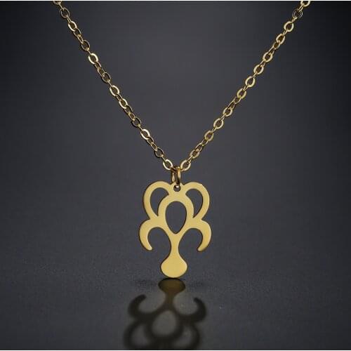 Kinitial Stainless Dream Eater Sigil Necklaces & Pendants for Women Statement Clavicle Chain Choker Necklace collare Jewelry