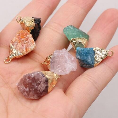 Hand-made Natural Semi-precious Stone Crystal Bud Irregular Shape Pendant for Jewelry Making DIY Elegant Necklace Bracelet 1PC