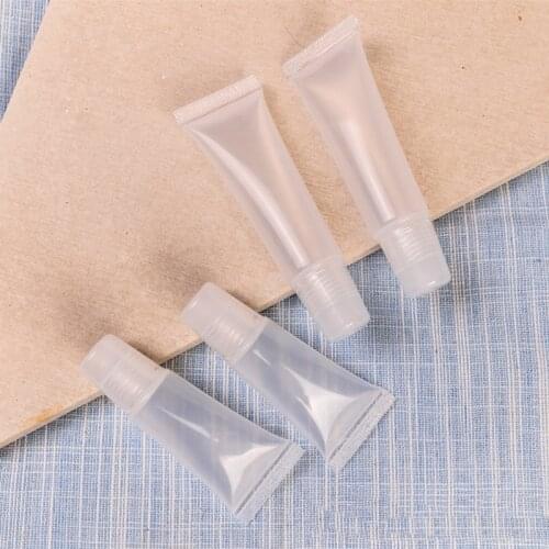 10pcs/bag 5ML/10ML Empty Lip Gloss Tubes Lipstick Tube Lip Balm Soft Tube Makeup Squeeze Clear Lipgloss Tubes Container
