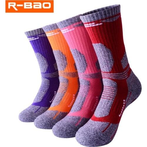 R-BAO Top Quality Men Hiking Sport Socks Thick Wear Women Resistant Breathable Anti Slip Outdoor Camping Trekking Cycling Socks