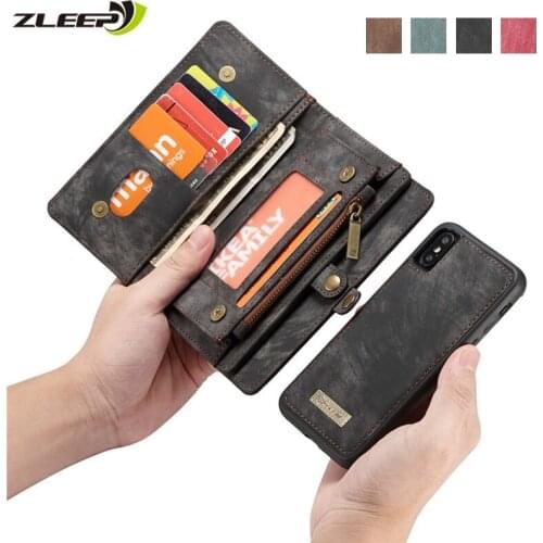 Luxury Magnetic Removable Case For iPhone 12 Mini 11 Pro XS Max XR X 7 8 6 s Plus SE 2020 Leather Wallet Card Phone Bags Cover