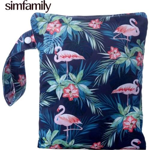 [simfamily]1PC Diaper Wet Bag PUL Diaper Bag 7.5"x10" Reusable