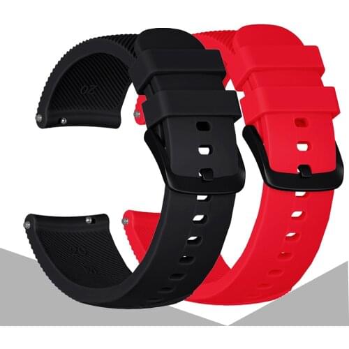 20mm Sports Silicone Band For Samsung Galaxy Watch SM-R810 42MM & Gear 2 Sport Strap For Huami Amazfit Bip S GTS GTR Smart Watch