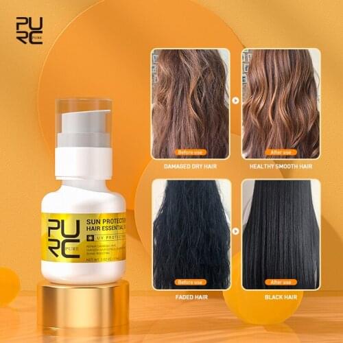 PURC Sun Protection Hair Oil Spray Smoothing Shine Repairs Frizzy Dry Hair Scalp Treatment Hair Care Products for Women Men 60ml