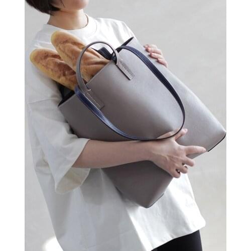 Large Capacity Genuine Leather Tote Bag For Women Available On Both Sides Shoulder Bag Luxury Handbag
