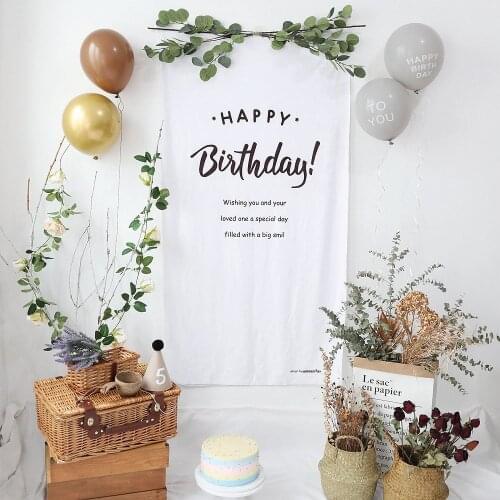 Ins birthday decoration 100DAYS Background Décor Wall Haning Tapestry Fabric Baby Birthday Room Decoration Tapestries