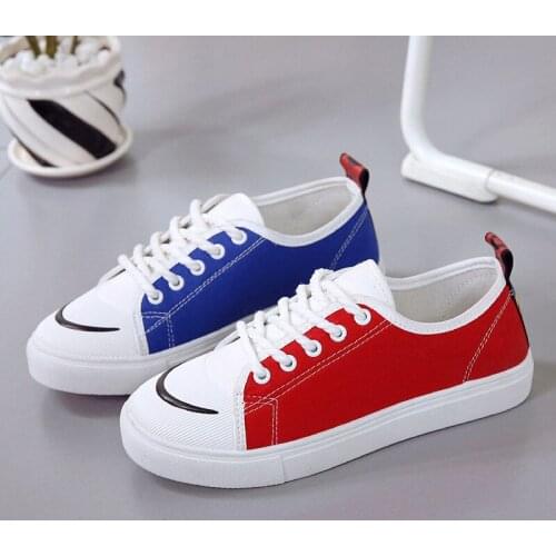 Ladies Patchwork Fashion Women Shoes Lace-up Breathable Casual Sneakers Retro Unique personality Style Female Footwear W31-15