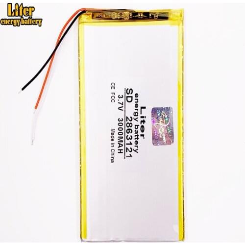 3 line 2863121 3.7V Rechargeable batteries 3000MAH lithium polymer battery tablet battery mobile power