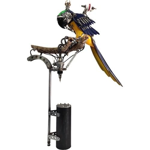 3D Mechanical Metal Model Assembled Steampunk Craft For Home Decor Models Kit Ornaments Crafts Creative Gift - Parrot