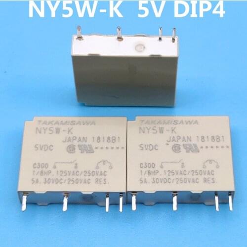 5Pcs/Lot Relay Ny5W-K 5A 4Pin 5V New And Original