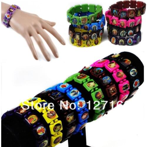 50PCS/lot wood rosary bracelet rosary Catholic rosary bracelet mix saints wood bracelets For Children Free Shipping