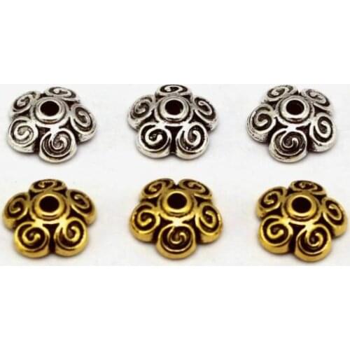 7mm 50pcs/lot Tibetan Silver Antique spacer Loose Bead Spacer Beads Connectors for DIY Jewelry Making bracelet f5ds