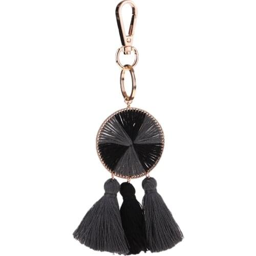 Tassel Pendant Key Chain Keyring Fringe Lady Bag Purse Car Keyrings Ornaments for Health and Wealth Hanging Decoration