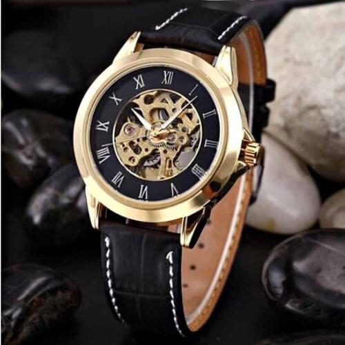 Shenhua Mens Watches Top Brand Luxury Gold Automatic Mechanical Wrist Watches For Men Skeleton relogio masculino reloj hombre