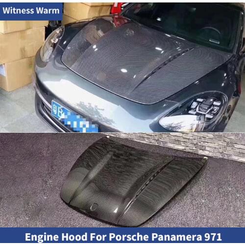 For 971 High Quality Car Body Kit Carbon Fiber Front Engine Hood Bonnets Covers For Porsche Panamera 971 Car Styling 17-UP