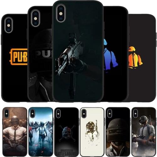 PUBG Game black Silicone Phone Case For iPhone 12 XR XS Max 5 5S SE 2020 6 6S 7 8 PLUS X 11Pro Max 11 Cover
