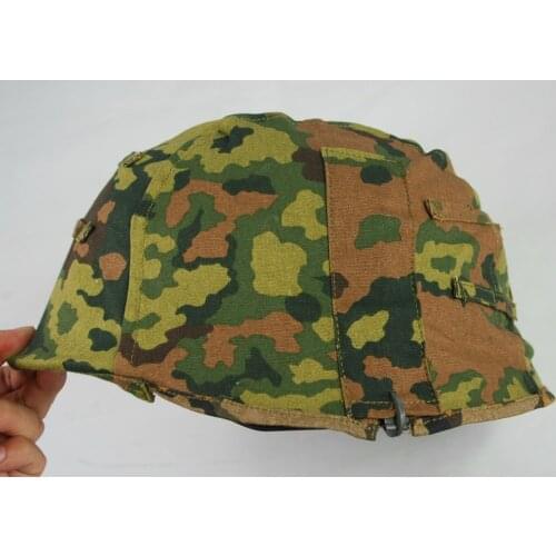 WWII GERMAN SPRING AND FALL OAK CAMO M35 REVERSIBLE HELMET COVER