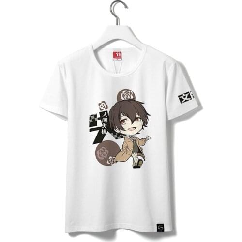 Summer Men Short Sleeve T Shirt Casual O Neck Women Slim Cartoon Bungou Stray Dogs Funny Streetwear Tshirt Tops t shirts
